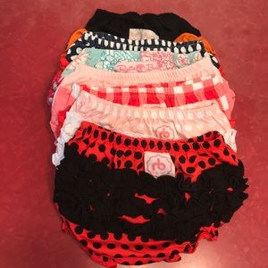 Set of 7 Ruffle Butts diaper covers